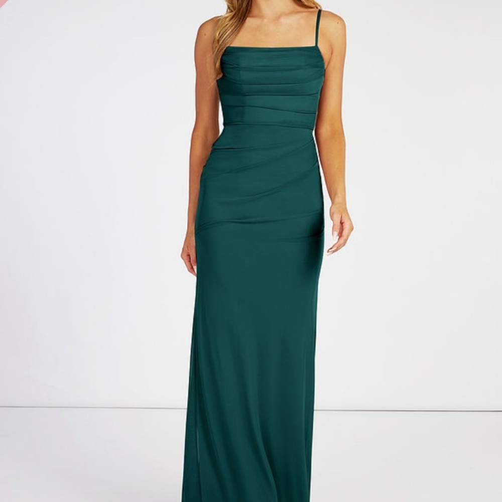 Azazie Teyana dress size A10 Peacock color